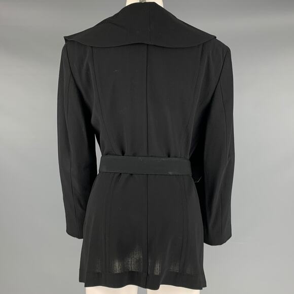 COMME des GARCONS Size S Black Wool Open Front Jacket - Picture 4 of 7